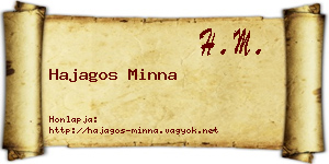 Hajagos Minna névjegykártya